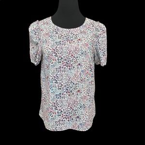 JCREW x Liberty puff sleeve blouse, size LARGE